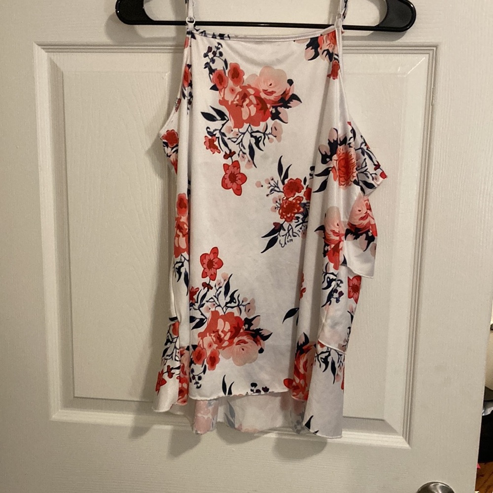 Floral Ruffle Women's Top - Picture 3 of 3